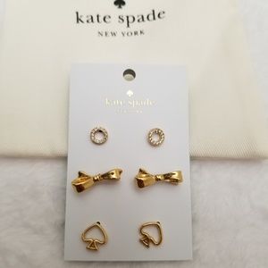 Kate Spade 3 Piece Stud Set Earrings